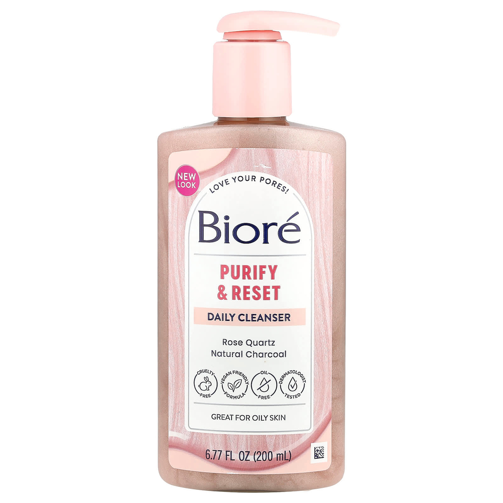 Biore, Очищающее средство для ежедневного применения Purify & Reset, 200 мл (6,77 жидк. Унции)