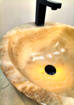 Раковина напольная из оникса Yellow ON-61357 (45*45*90)