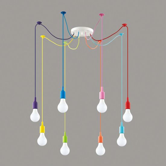 3719/8 SUSPENTIONI LN26 362 разноцветный Светильник подвесной "паук" E27 8*60W 220V LOTTE
