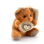 Игрушка брелок Медведь с сердцем, 10 см, микс