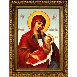 Утоли моя печали. Икона Божьей Матери на холсте.