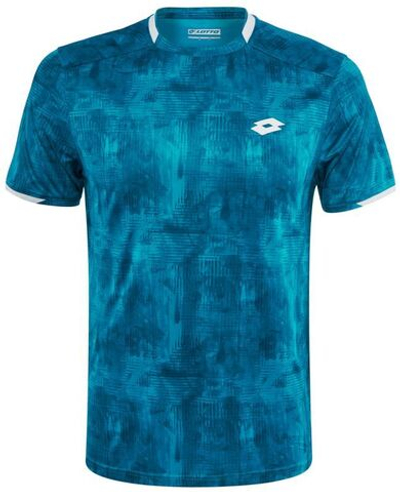 Футболка для мальчика теннисная Lotto Top Ten B Tee PRT PL - mosaic blue
