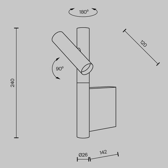 Бра Maytoni Modern MOD433WL-L3BS3K