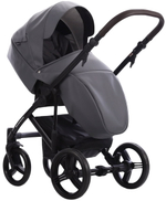 Детская коляска Bebetto Magnum Light SE Pro 2 в 1 07 т.серая кожа черная рама