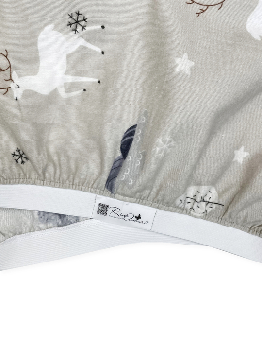 Простыня на резинке Олени фланель RinaAmari Размер 120*60