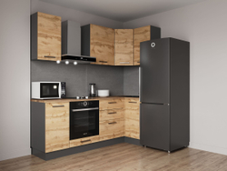 Кухонный гарнитур угловой Крафт 2200х1000 столешница 38 мм