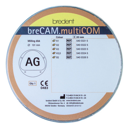 Диск ПММА breCAM Multicom AG (Мультиком)