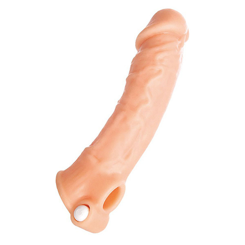 Удлиняющая насадка на пенис 18,5см с вибрацией ToyFa Xlover 748021