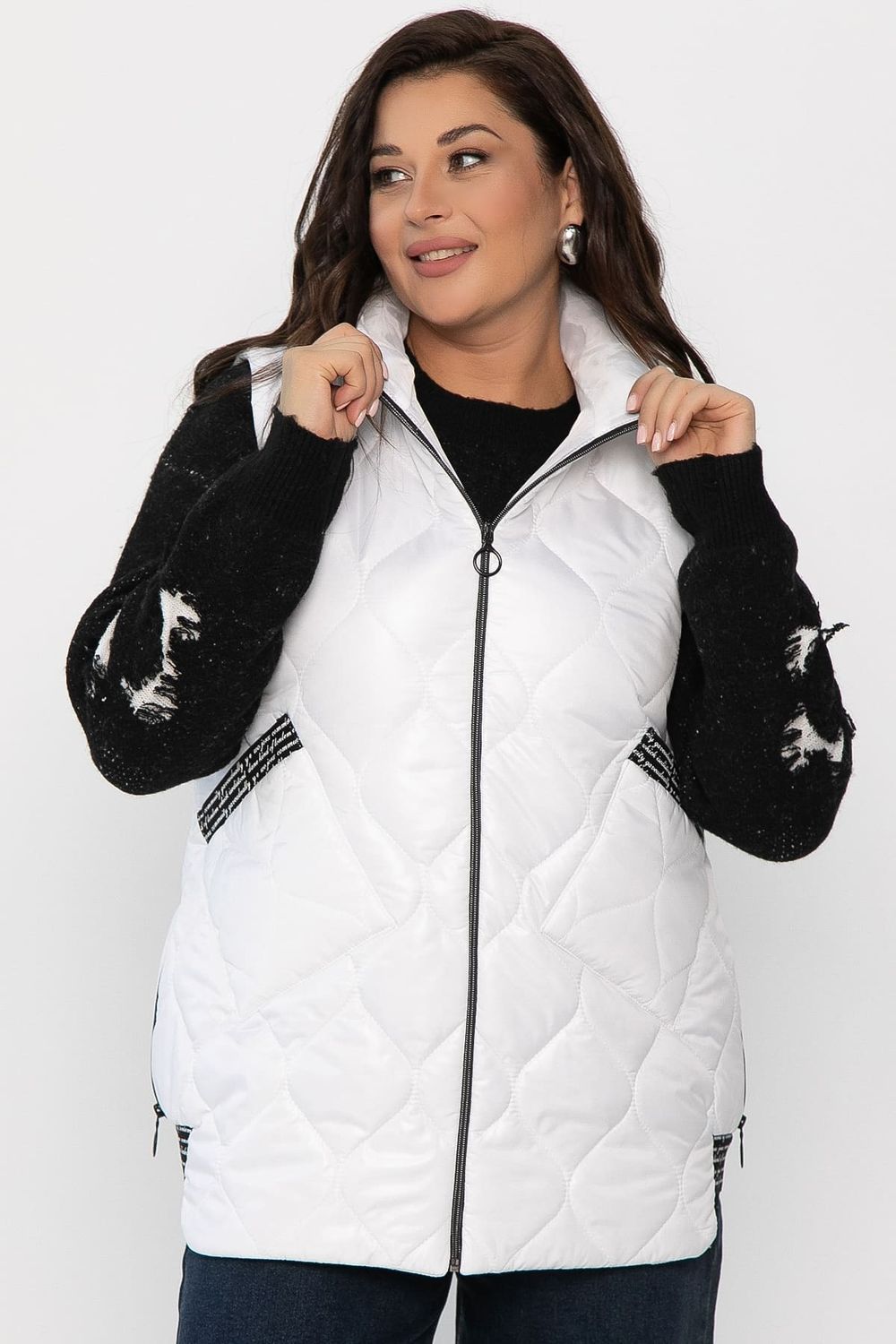 Жилет утепленный Дана Мур (белый) Б14308-18М LT Collection