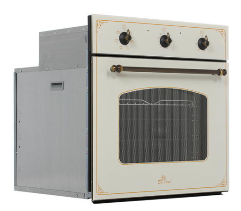 Электрический духовой шкаф DE LUXE 6006.03-037(топленое молоко,латунь)