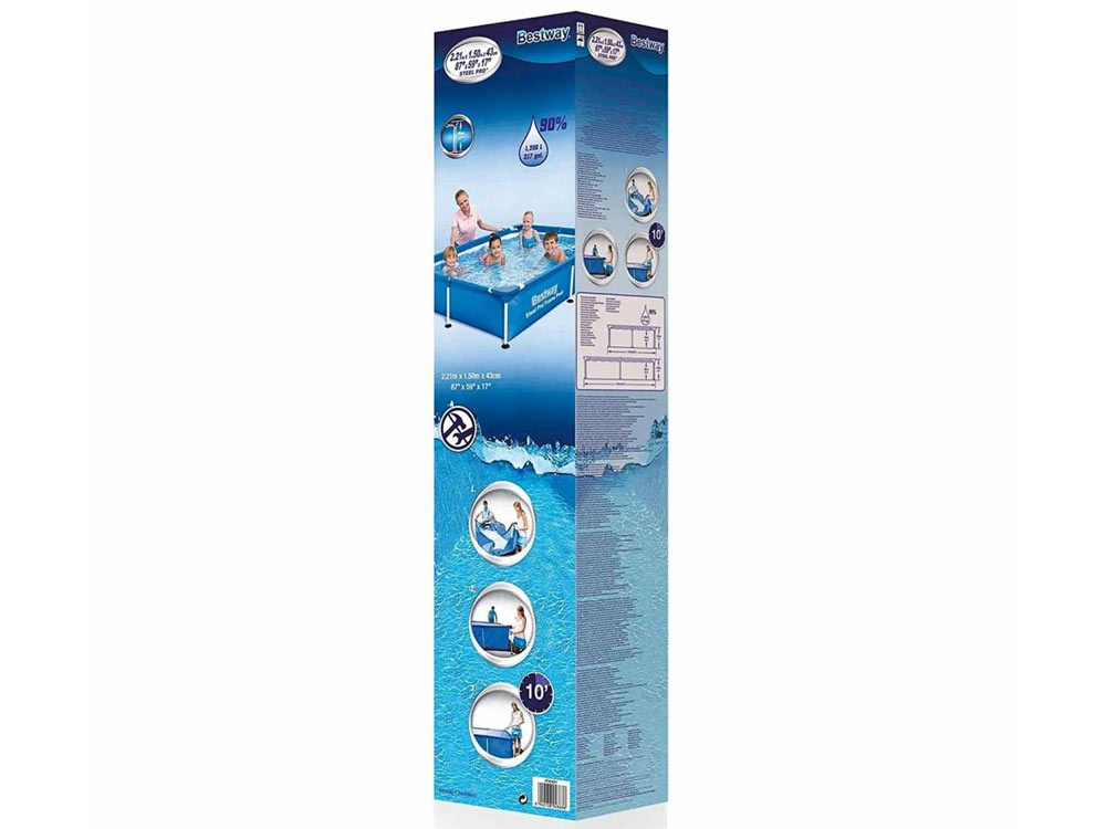 Бассейн каркасный 221*150*43см 1200л "Steel Pro", Bestway 56401