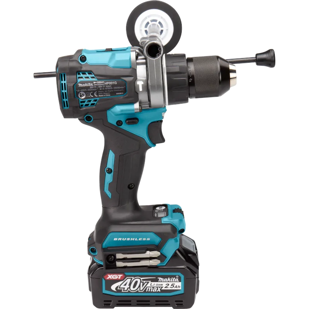 Makita HP001GD201 аккумуляторная дрель-шуруповерт (2 x 2.5 Ач, ЗУ)