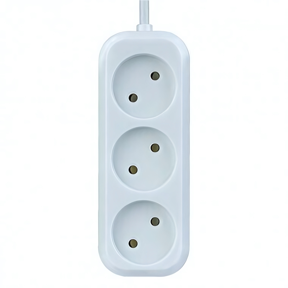 Удлинитель без зазем Perfeo RU POWER 3 роз 1.5 м White