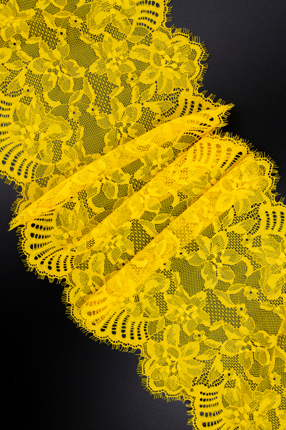 Кружево шантильи манго эластичное ширина 23 см