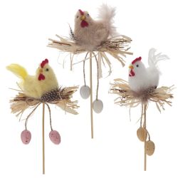 GAEM Изделие декоративное (вставка) "Курица" (11*4*7,5) (блок 6шт), L10 W6 H31 см, 3в.