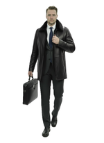 KHIMEONE Мужская кожаная куртка на меху (натуральная кожа/натуральный мех)