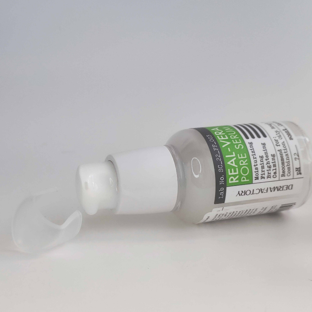 DERMA FACTORY Сыворотка для лица сужающая поры с экстрактом алоэ вера, REAL-VERA PORE SERUM,30 мл.