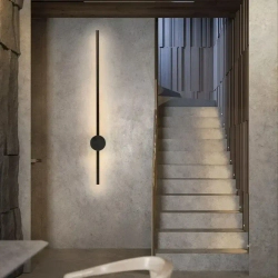 Светильник настенный светодиодный линейный 4000К, 80 см, черный