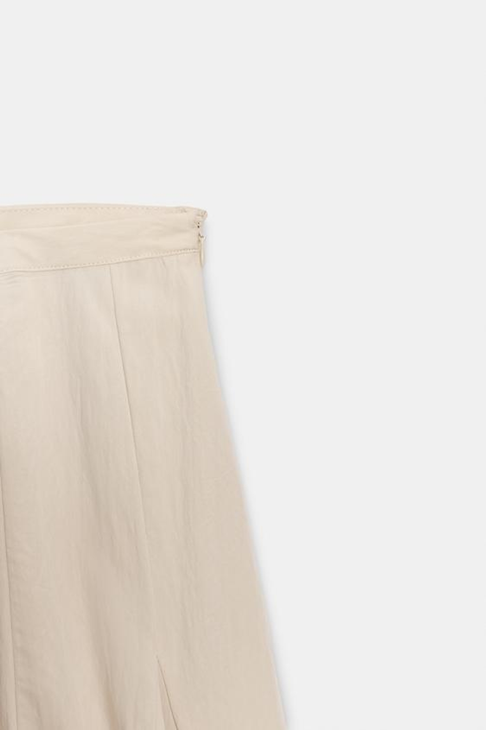 ZARA ЮБКА МИДИ ГОДЕ, ЦВЕТ ЛЬДА