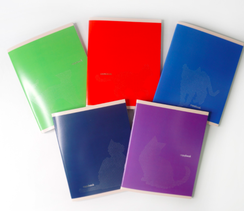 Тетради А5 96л. Скрепка. Клетка-Сияющие кошки