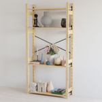 Стеллаж деревянный напольный с 4 полками Икеа ИВАР IVAR 179х89х30 см, стеллаж для хранения книг и игрушек, для цветов на балкон из массива сосны