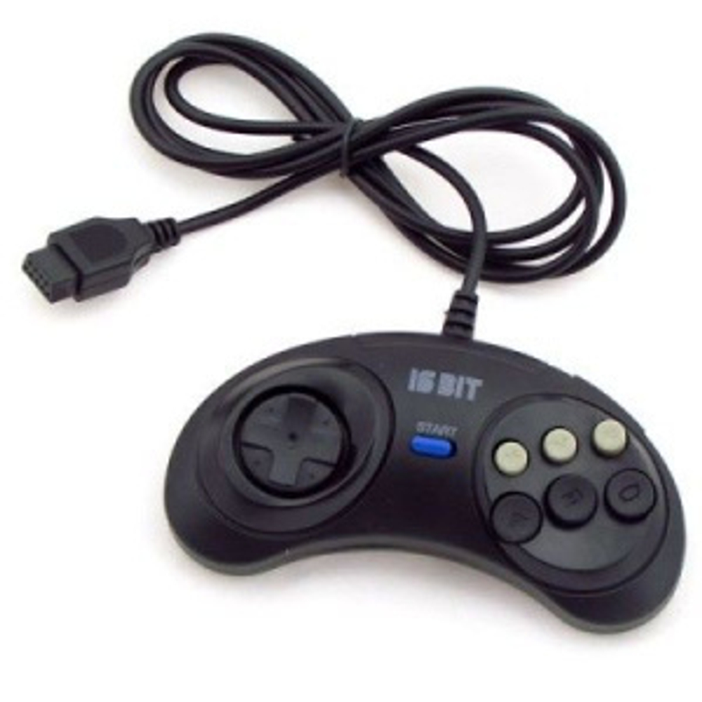 Джойстик для Сеги геймпад 16 Бит / 16 bit Black