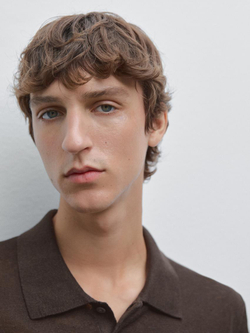 Massimo Dutti Поло из 100% льна, серый