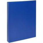 Папка А4 на 4х кольцах 40мм, 500мкм, пластик, синяя (Стамм)