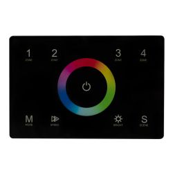 Панель Sens SMART-P83-RGB Black (230V, 4 зоны, 2.4G) (Arlight, IP20 Пластик, 5 лет) 028403