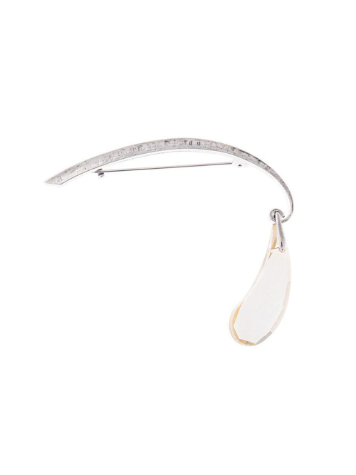 "Баббо 1"  брошь в серебряном покрытии из коллекции "Эмили" от Jenavi с замком булавка