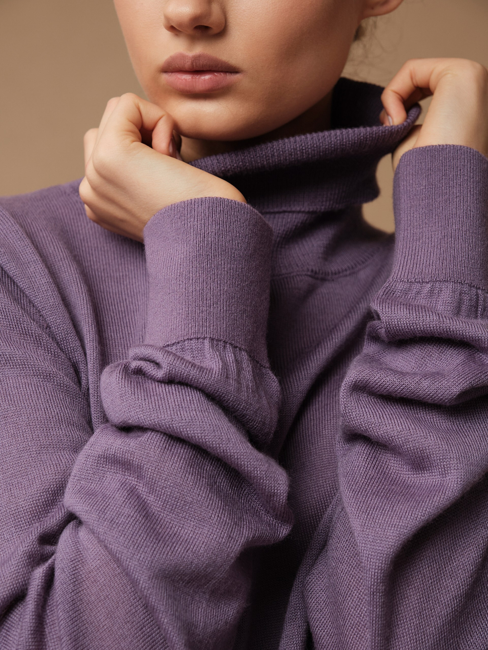 J0215 Джемпер женский, фиолетовый dbr