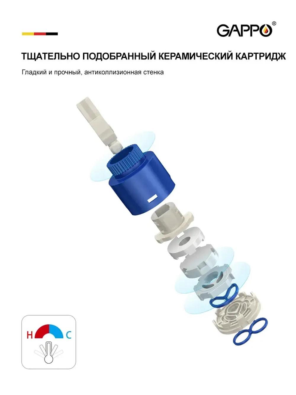 Душевая система с тропическим душем Gappo G2417-3