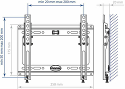 Кронштейн для телевизора Kromax IDEAL-6 белый 15"-47" макс.35кг настенный наклон (26022)