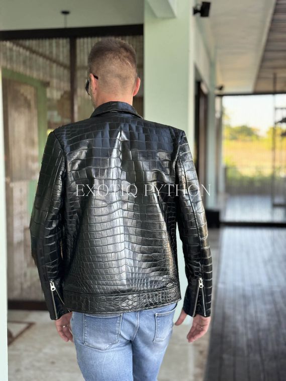 Мужская куртка из кожи крокодила JT-109