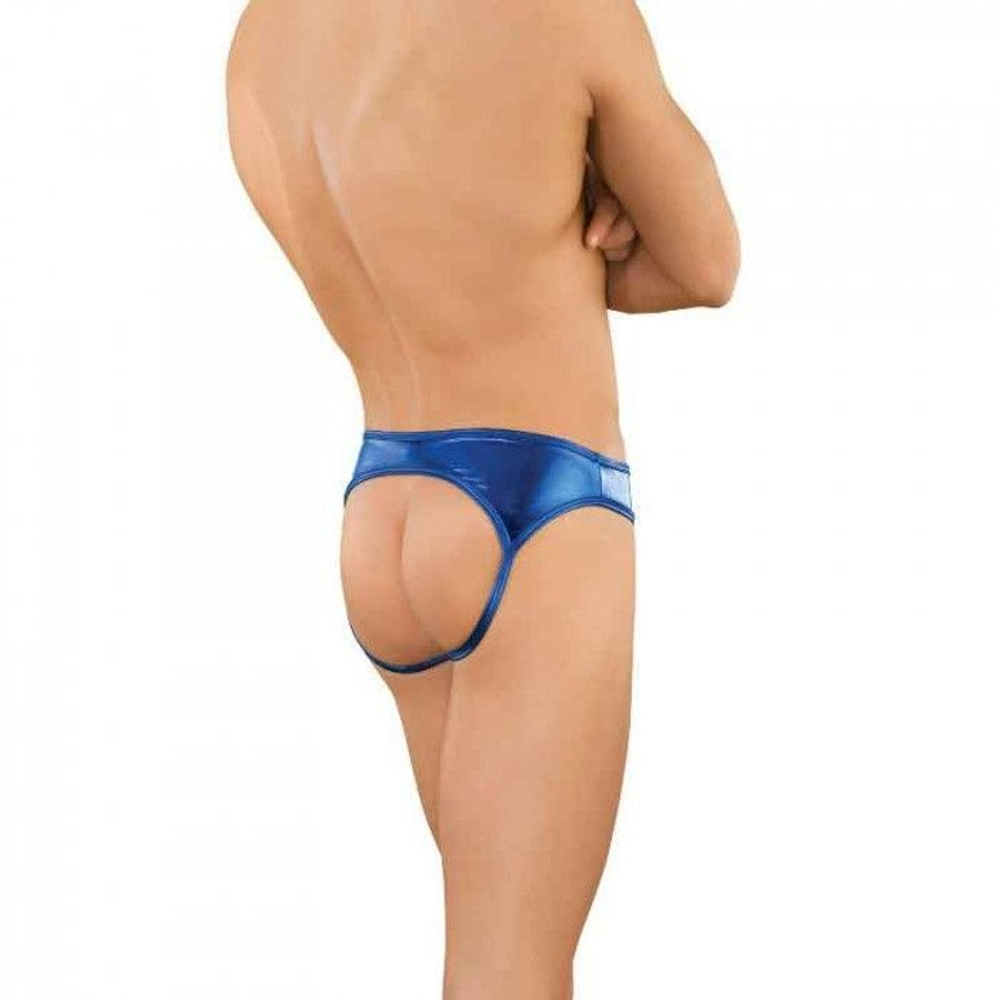 Синие сексуальные трусы-джоки с блеском (Размер: L-XL) (Цвет: синий)