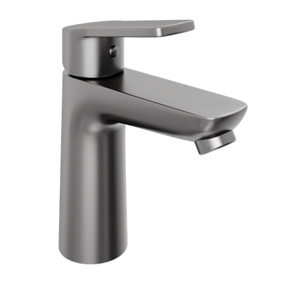 Смеситель для раковины Abelsberg Lineara UNF23508GM, космическая сталь