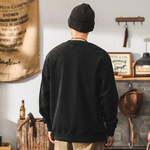 Трикотажный свитер с карманами на замках ,мужской осенний и зимний свободный Американский ретро стиль