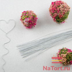 Флористическая проволока белая №28 (36 см, 50 шт)