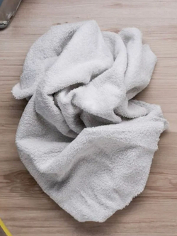 Ветошь белая махровая 100% ХБ (разрезанные полотенца 40x70 см) в тюках по 10 кг