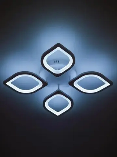 Люстра потолочная светодиодная с пультом ДУ Rivoli белая 80 Вт LED 2750К - 5850К, светильник на кухню, в детскую, в спальню