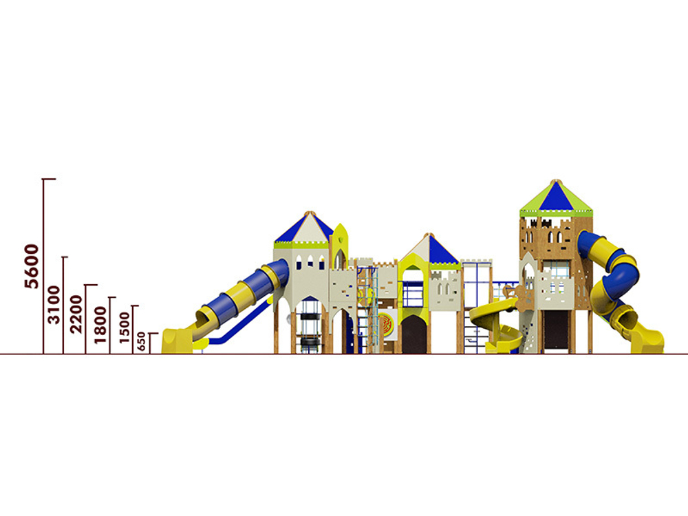 Игровой комплекс для детей 6-12 лет для уличной площадки
