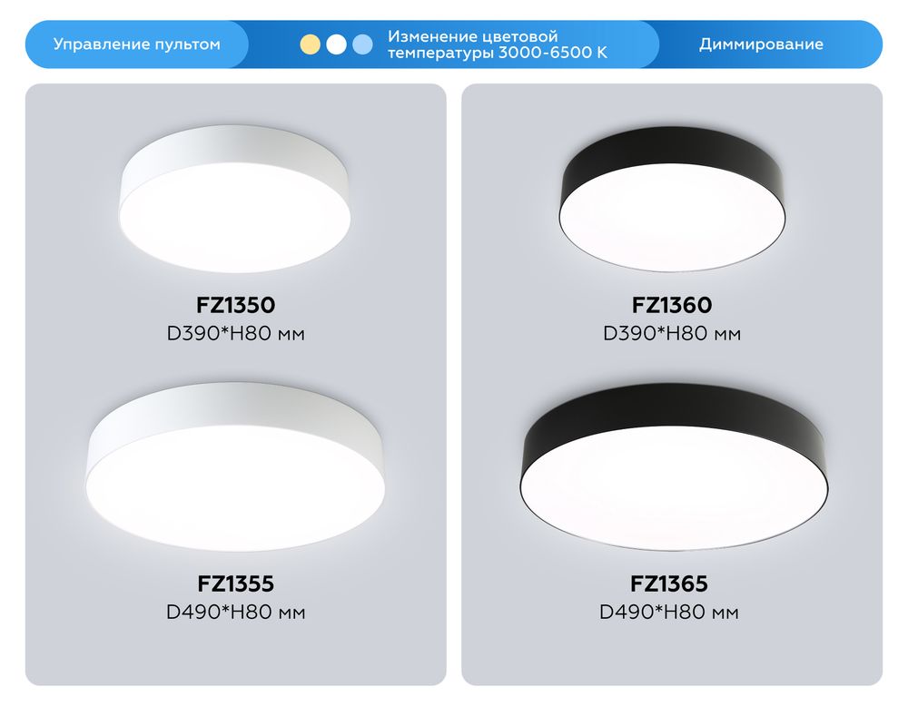 Ambrella Потолочный светодиодный светильник с пультом управления Air FZ1365