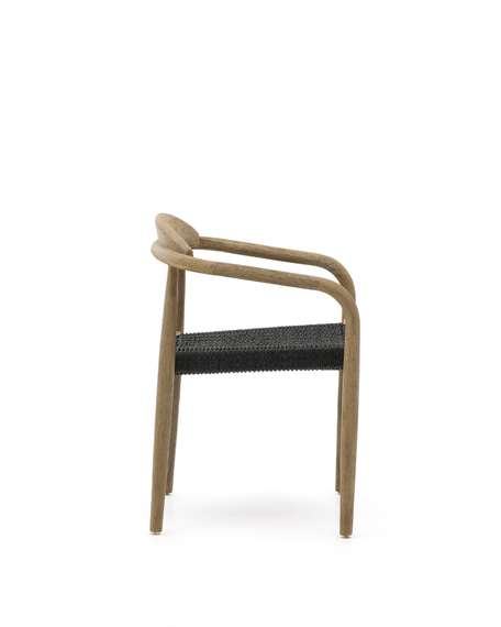 Стул Glynis массив эвкалипта с черным сиденьем