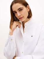 Женская блузка-кроп-топ с оборками в стиле оксфорд - TOMMY HILFIGER