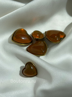 Пуговицы оранжевые сердечки