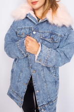 теплая джинсовая куртка с мехом интернет-магазин