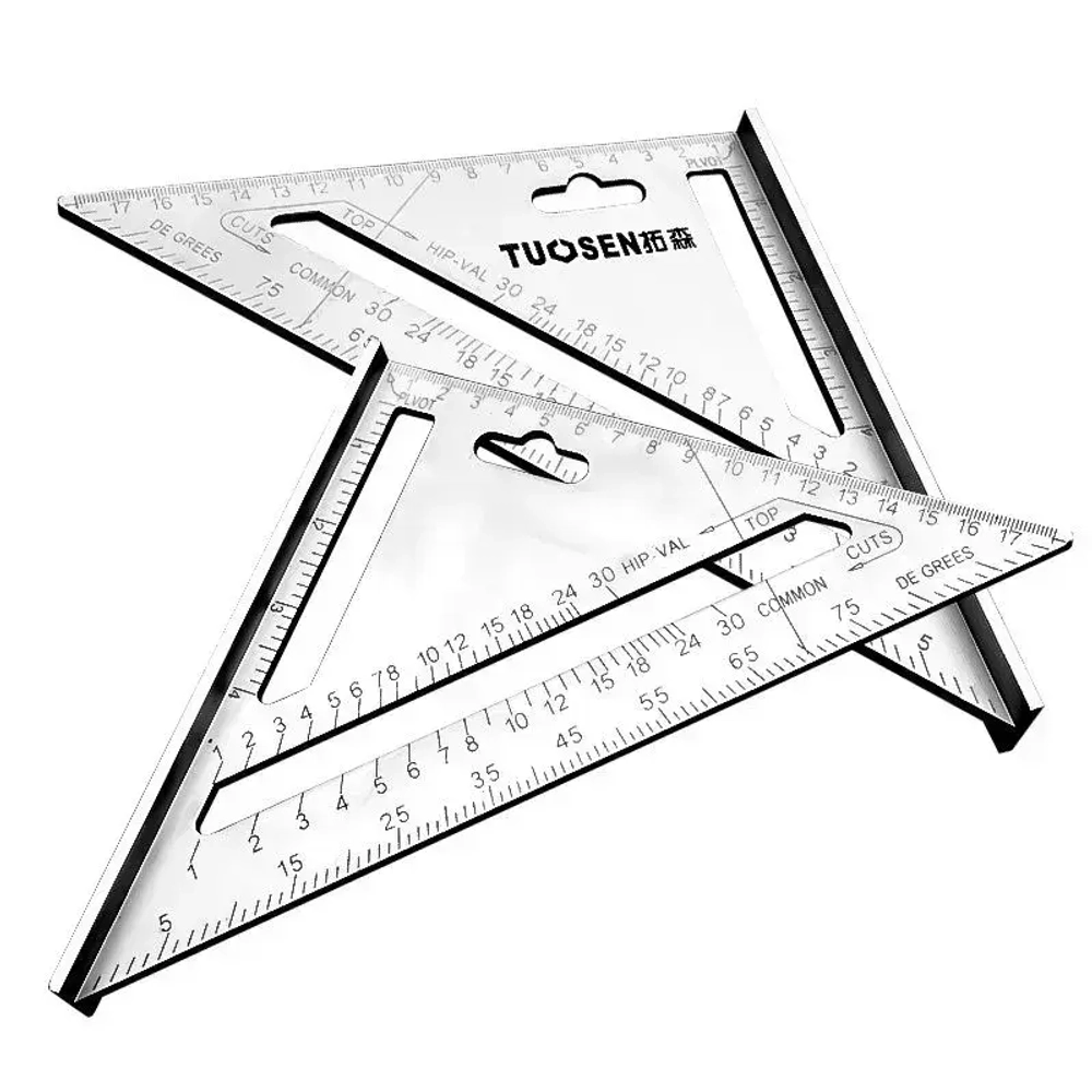 TUOSEN Линейка/угольник 260мм х 180мм, Алюминий