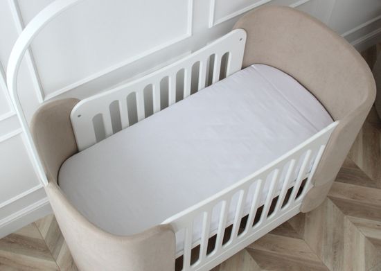 Простынь для кроватки KIDI soft от 0 до 4 лет (белый, сатин)