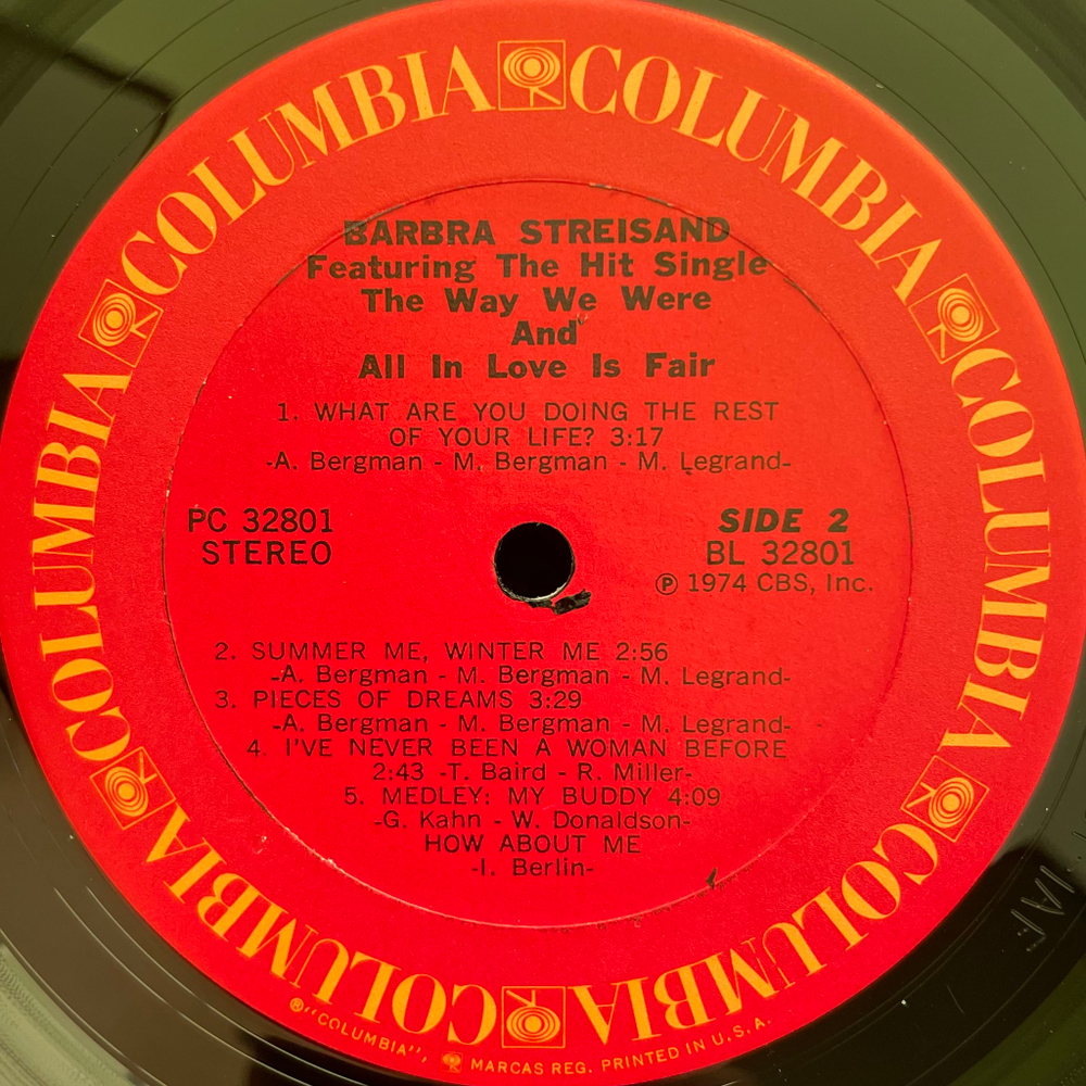 Barbra Streisand ‎– The Way We Were (США 1974г.)