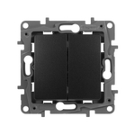 Выключатель 2х-клавишный 10А 250В антрацит ETIKA Legrand